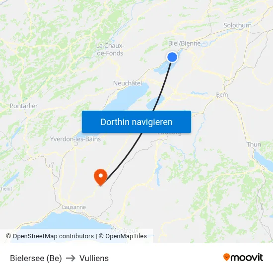 Bielersee (Be) to Vulliens map