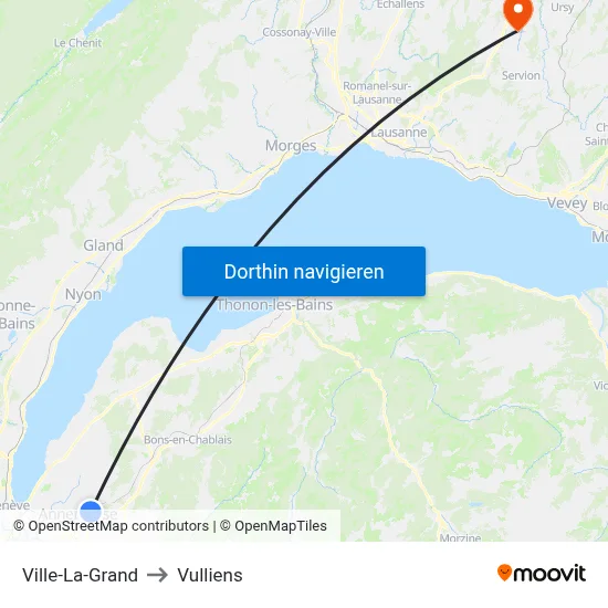 Ville-La-Grand to Vulliens map