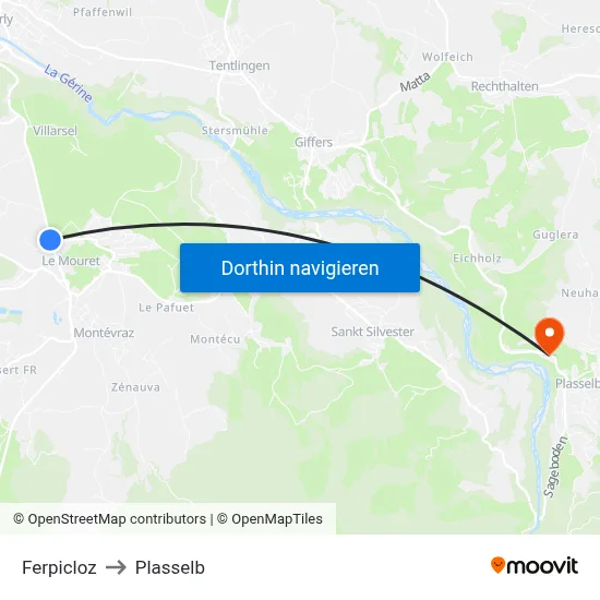 Ferpicloz to Plasselb map