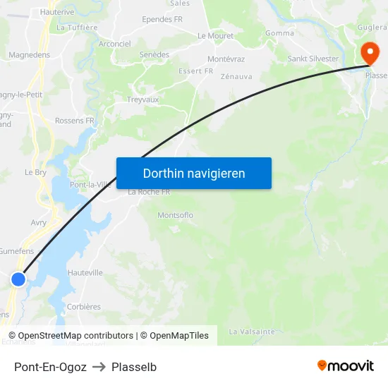 Pont-En-Ogoz to Plasselb map