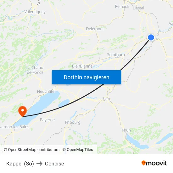 Kappel (So) to Concise map