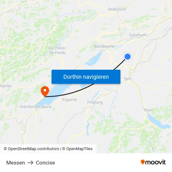Messen to Concise map