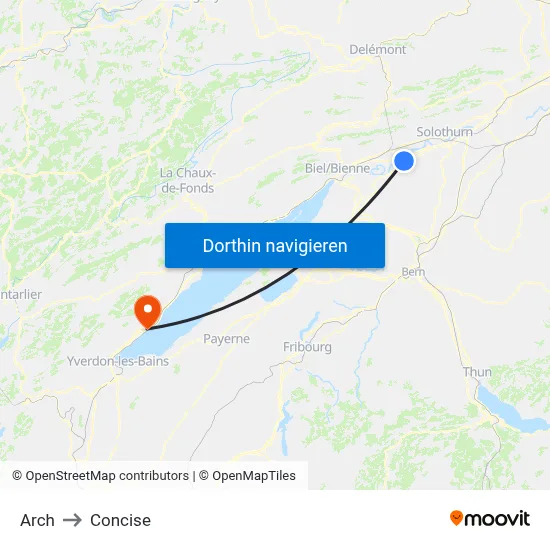 Arch to Concise map