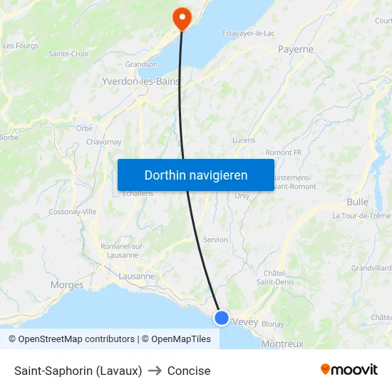 Saint-Saphorin (Lavaux) to Concise map