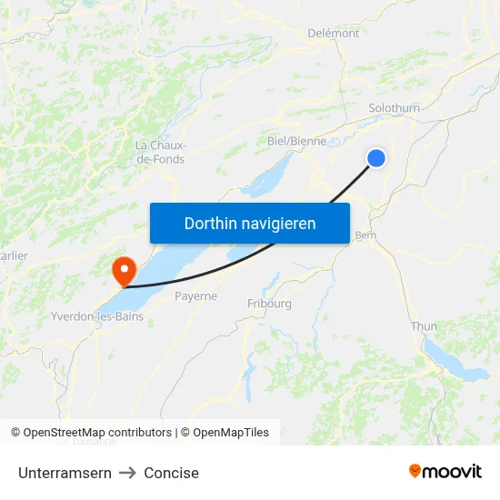 Unterramsern to Concise map