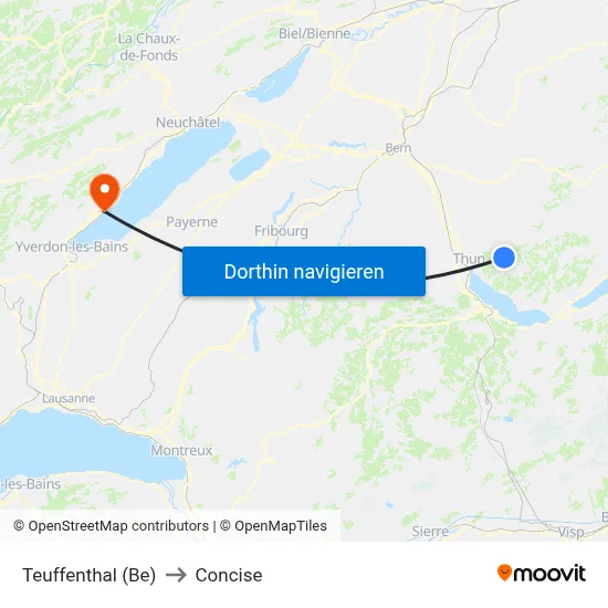 Teuffenthal (Be) to Concise map