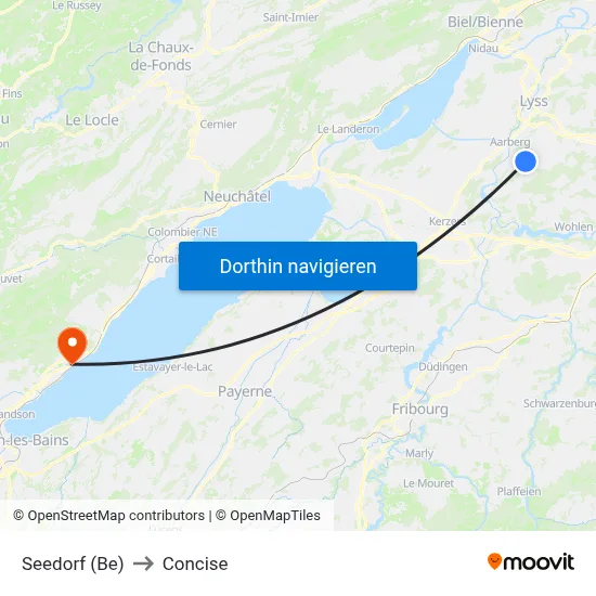 Seedorf (Be) to Concise map