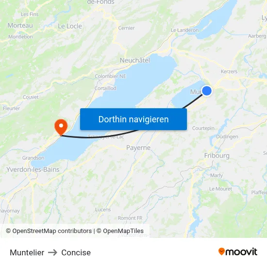 Muntelier to Concise map
