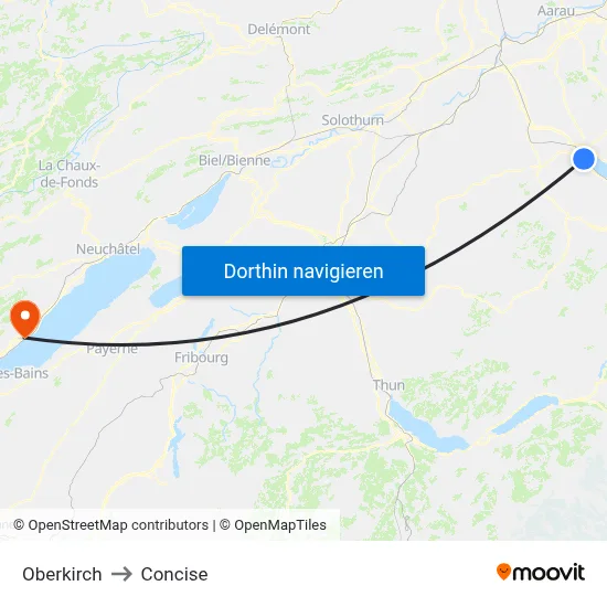 Oberkirch to Concise map