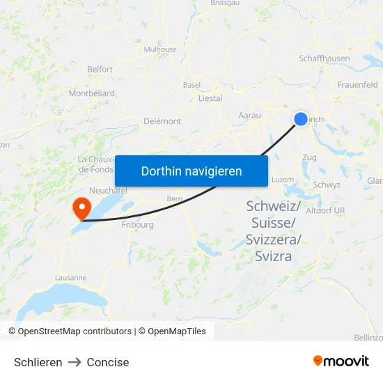 Schlieren to Concise map