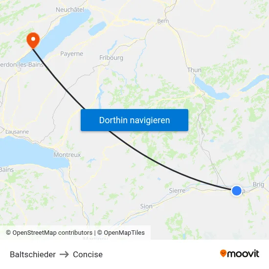 Baltschieder to Concise map
