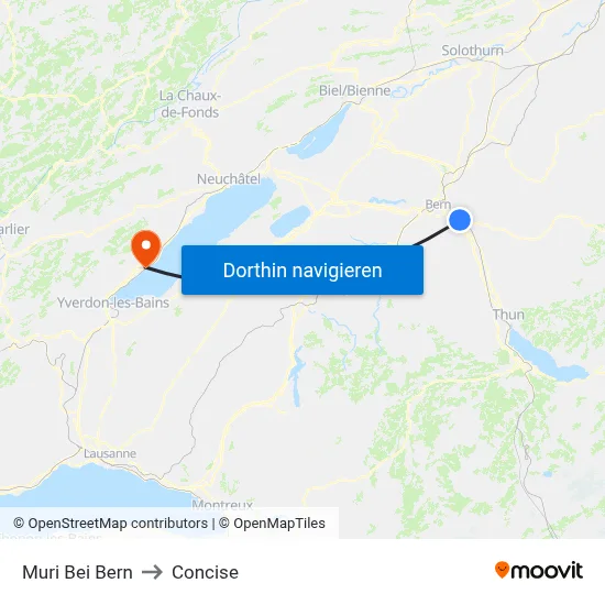 Muri Bei Bern to Concise map