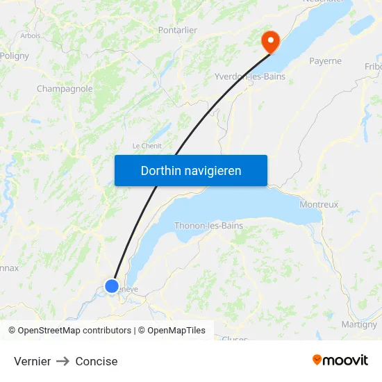Vernier to Concise map
