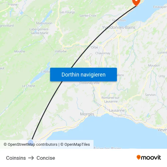 Coinsins to Concise map