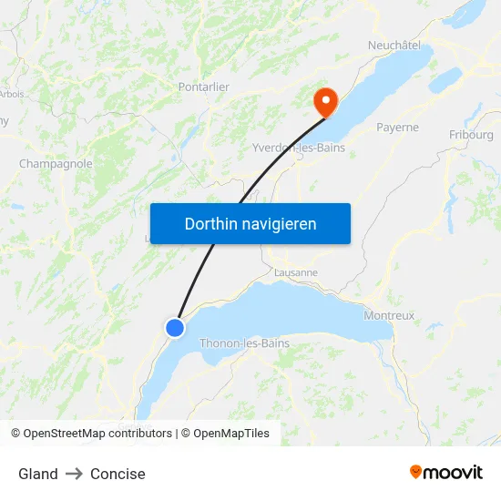 Gland to Concise map
