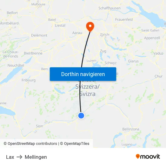 Lax to Mellingen map