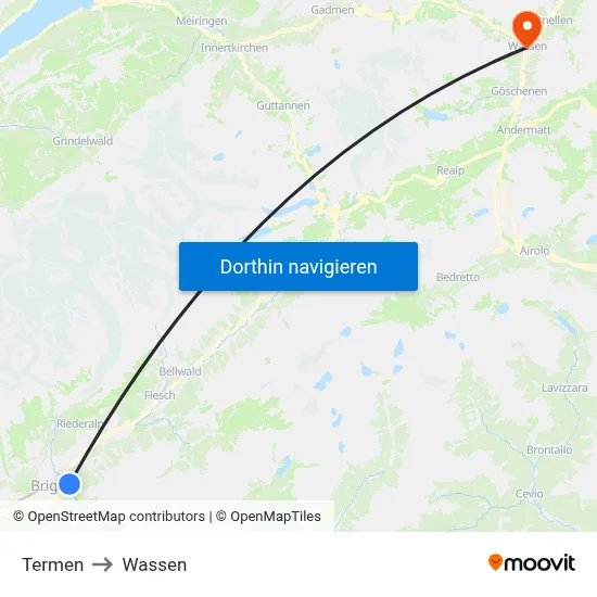 Termen to Wassen map