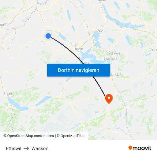 Ettiswil to Wassen map