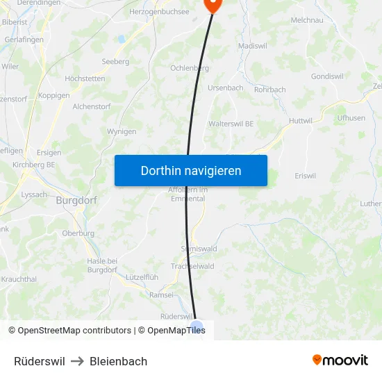 Rüderswil to Bleienbach map