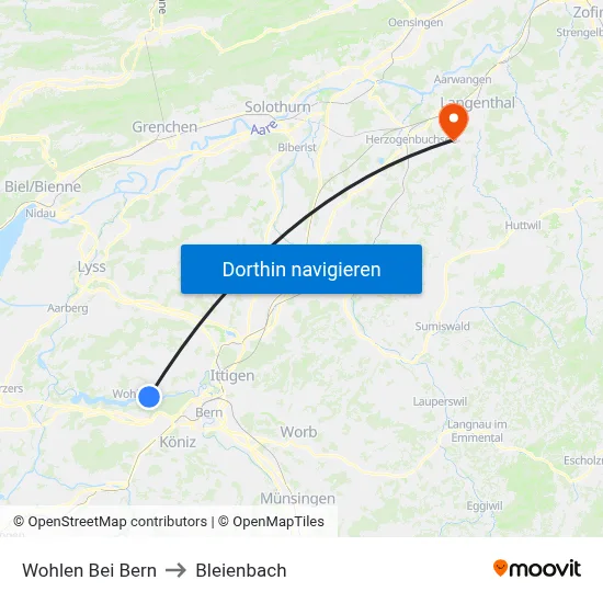 Wohlen Bei Bern to Bleienbach map