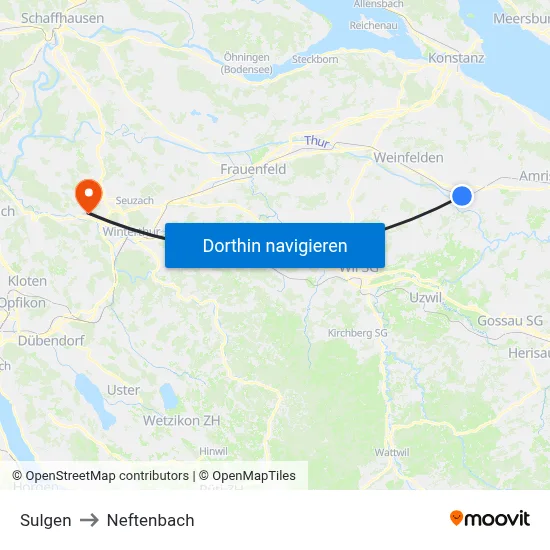 Sulgen to Neftenbach map
