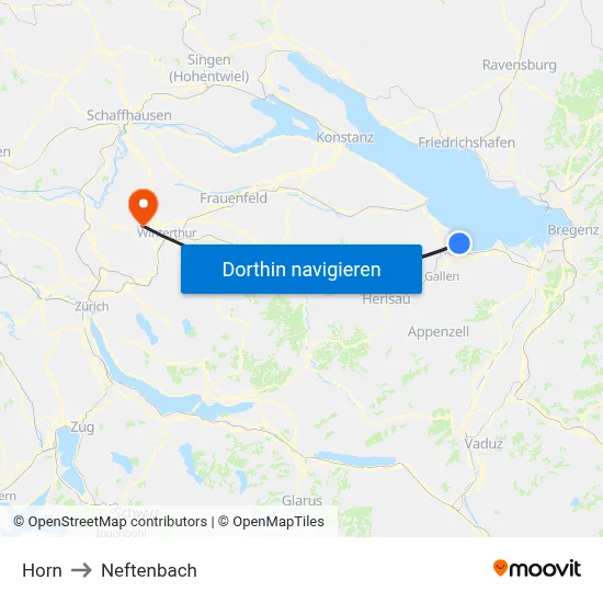 Horn to Neftenbach map