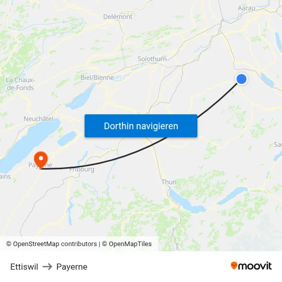 Ettiswil to Payerne map