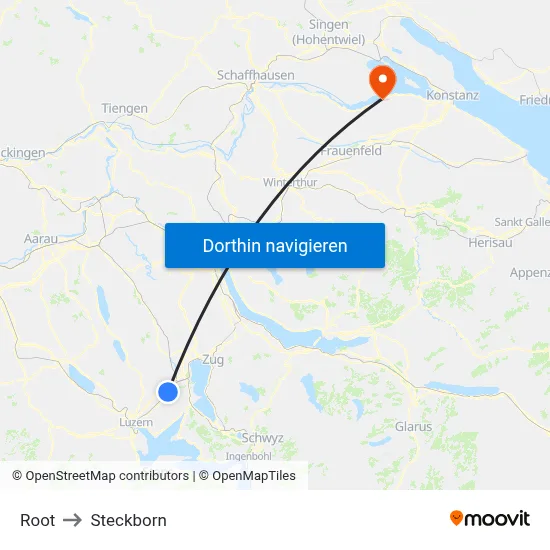 Root to Steckborn map