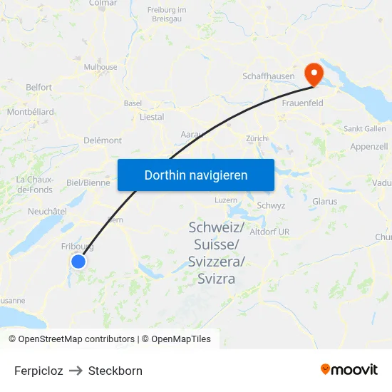 Ferpicloz to Steckborn map