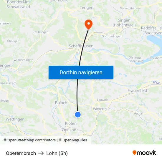 Oberembrach to Lohn (Sh) map