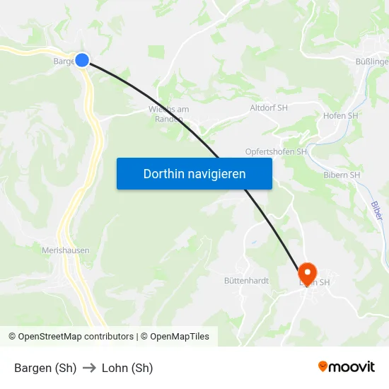 Bargen (Sh) to Lohn (Sh) map