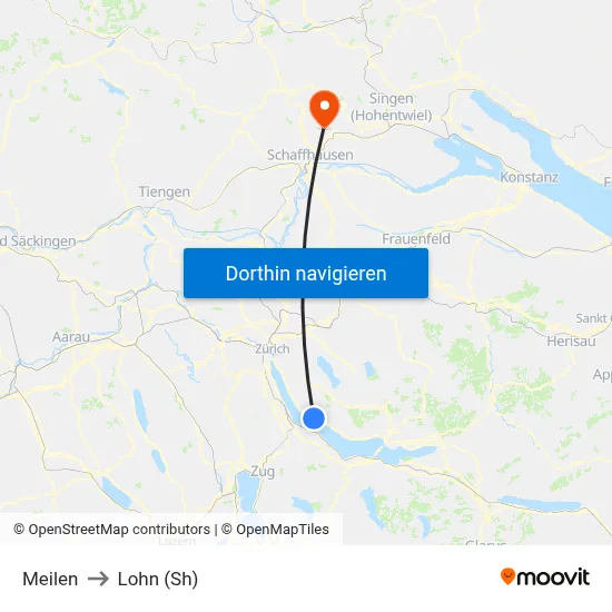 Meilen to Lohn (Sh) map