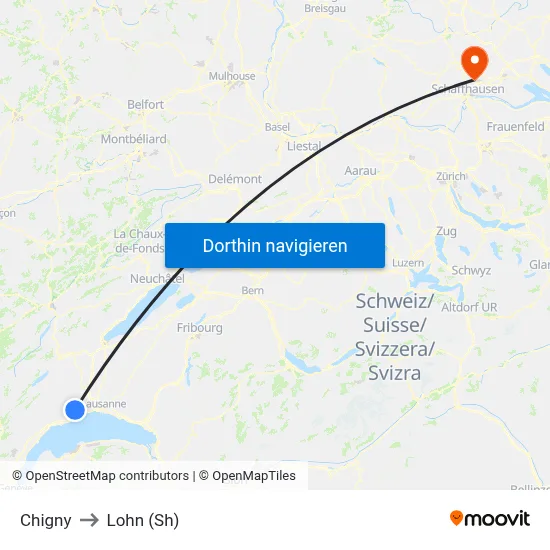 Chigny to Lohn (Sh) map