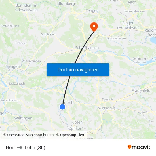 Höri to Lohn (Sh) map