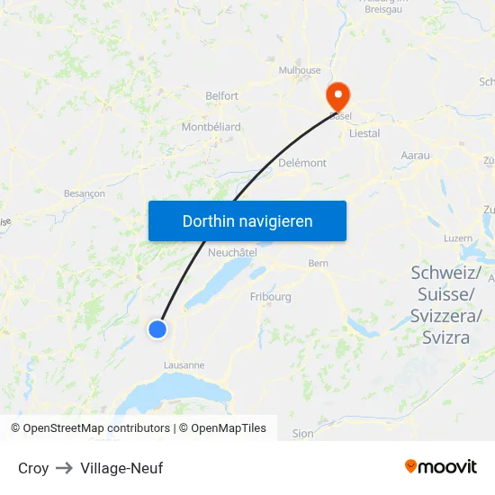 Croy to Village-Neuf map