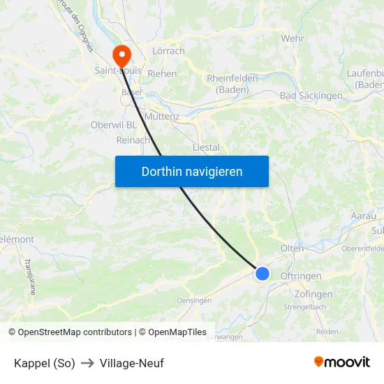 Kappel (So) to Village-Neuf map