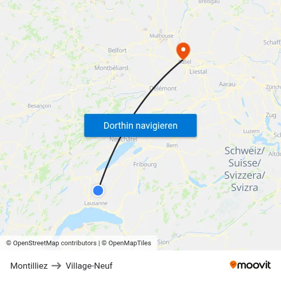 Montilliez to Village-Neuf map