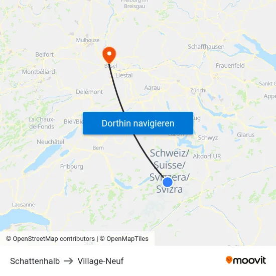 Schattenhalb to Village-Neuf map
