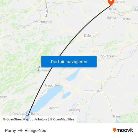 Pomy to Village-Neuf map