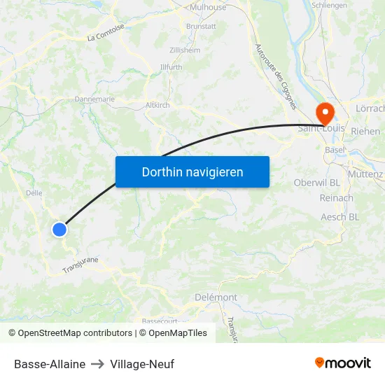 Basse-Allaine to Village-Neuf map