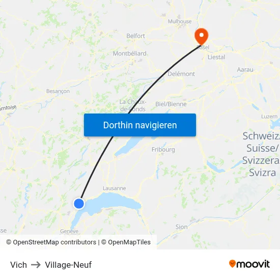 Vich to Village-Neuf map
