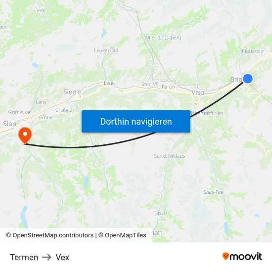 Termen to Vex map