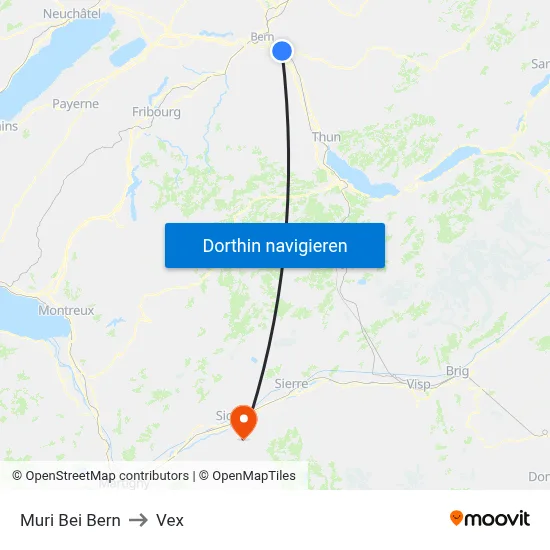 Muri Bei Bern to Vex map