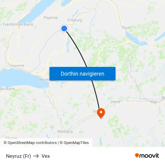 Neyruz (Fr) to Vex map