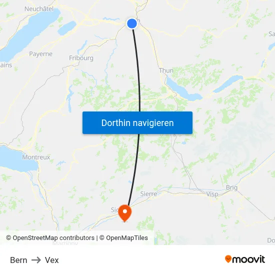 Bern to Vex map