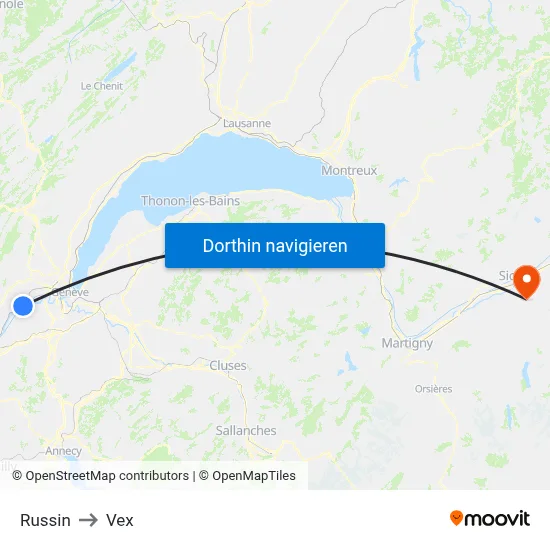 Russin to Vex map