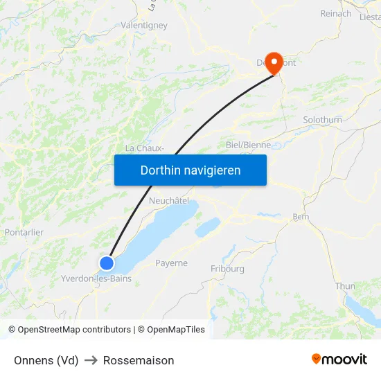 Onnens (Vd) to Rossemaison map