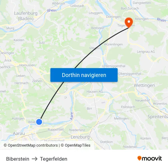 Biberstein to Tegerfelden map