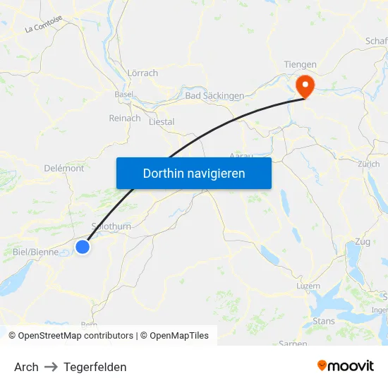Arch to Tegerfelden map