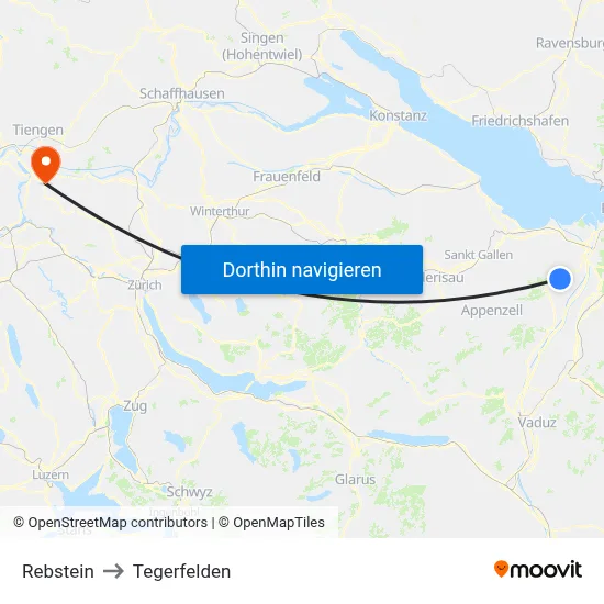 Rebstein to Tegerfelden map